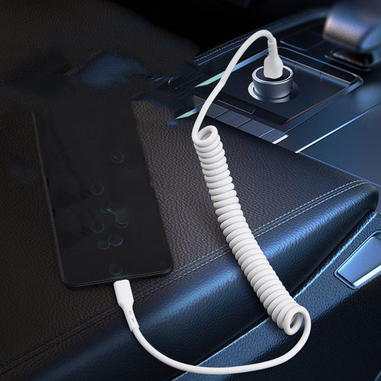 Fast Charging Car Spring Telescopic Charging Cable