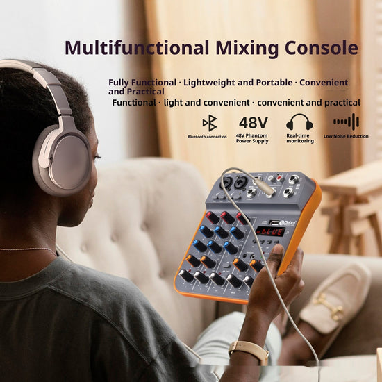 Household Small Reverb Sound Card Audio Mixer
